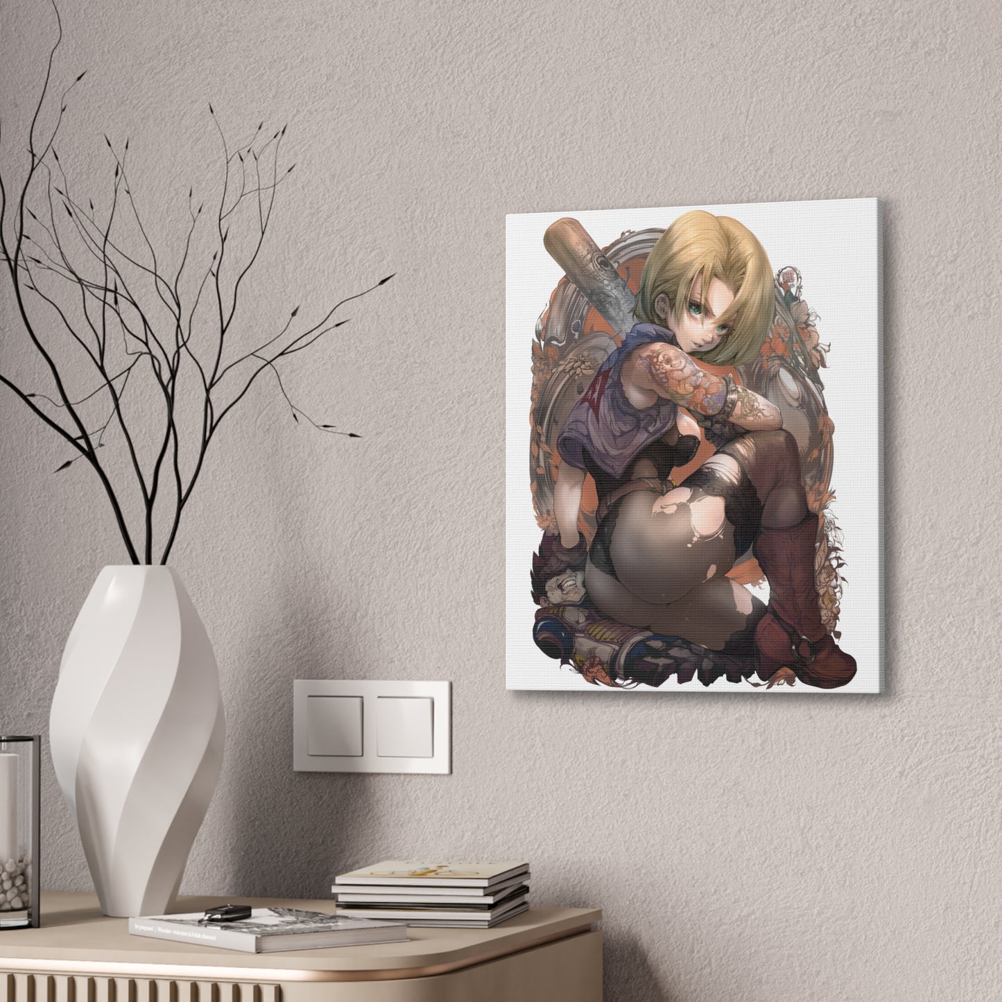 Dragon Ball - Android 18 Bat - Fine Art Canvas