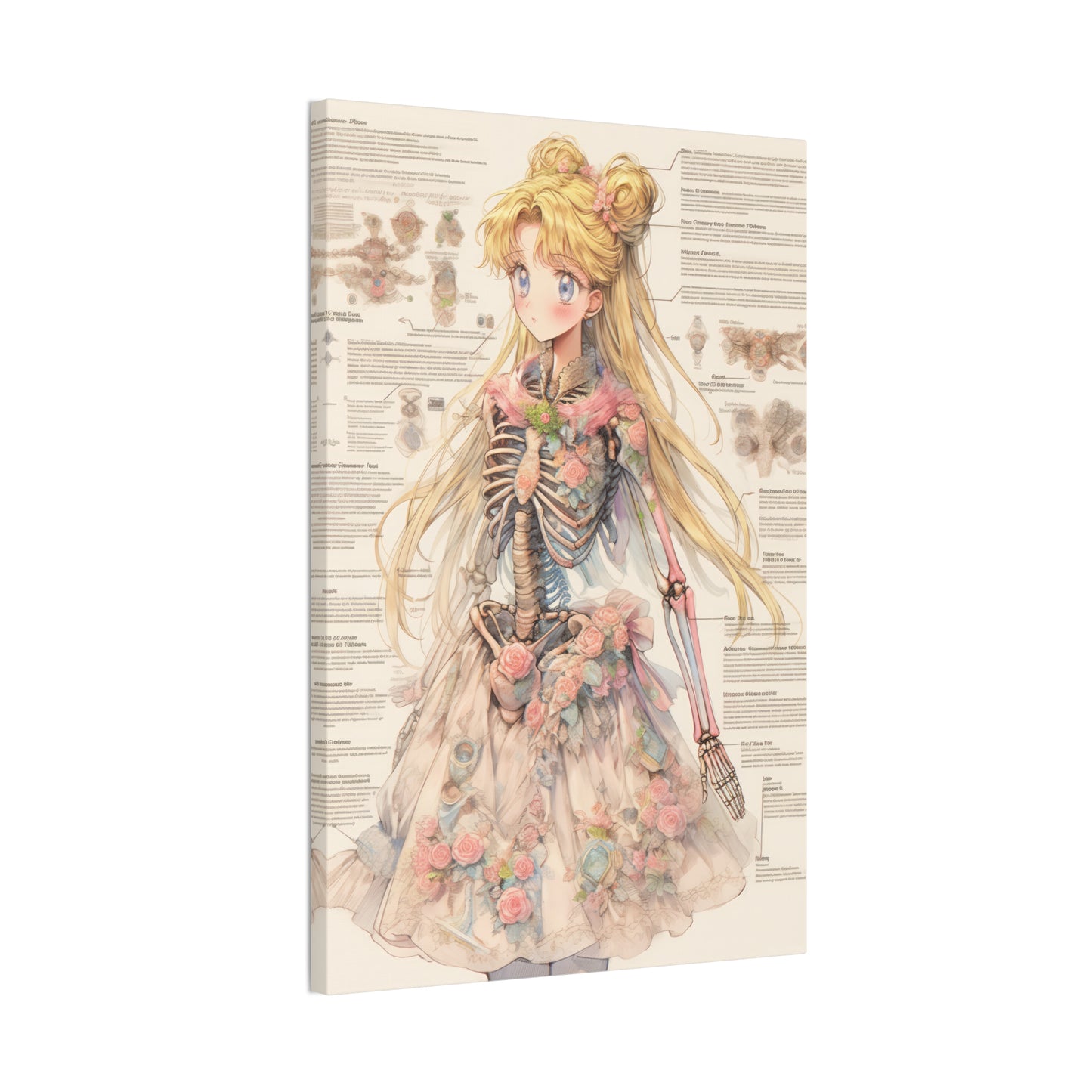 Sailor Moon - Sailor Moon Skeleton V1 - Fine Art Canvas