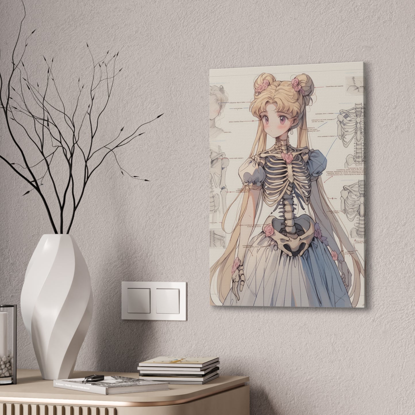 Sailor Moon - Sailor Moon Skeleton V2 - Fine Art Canvas