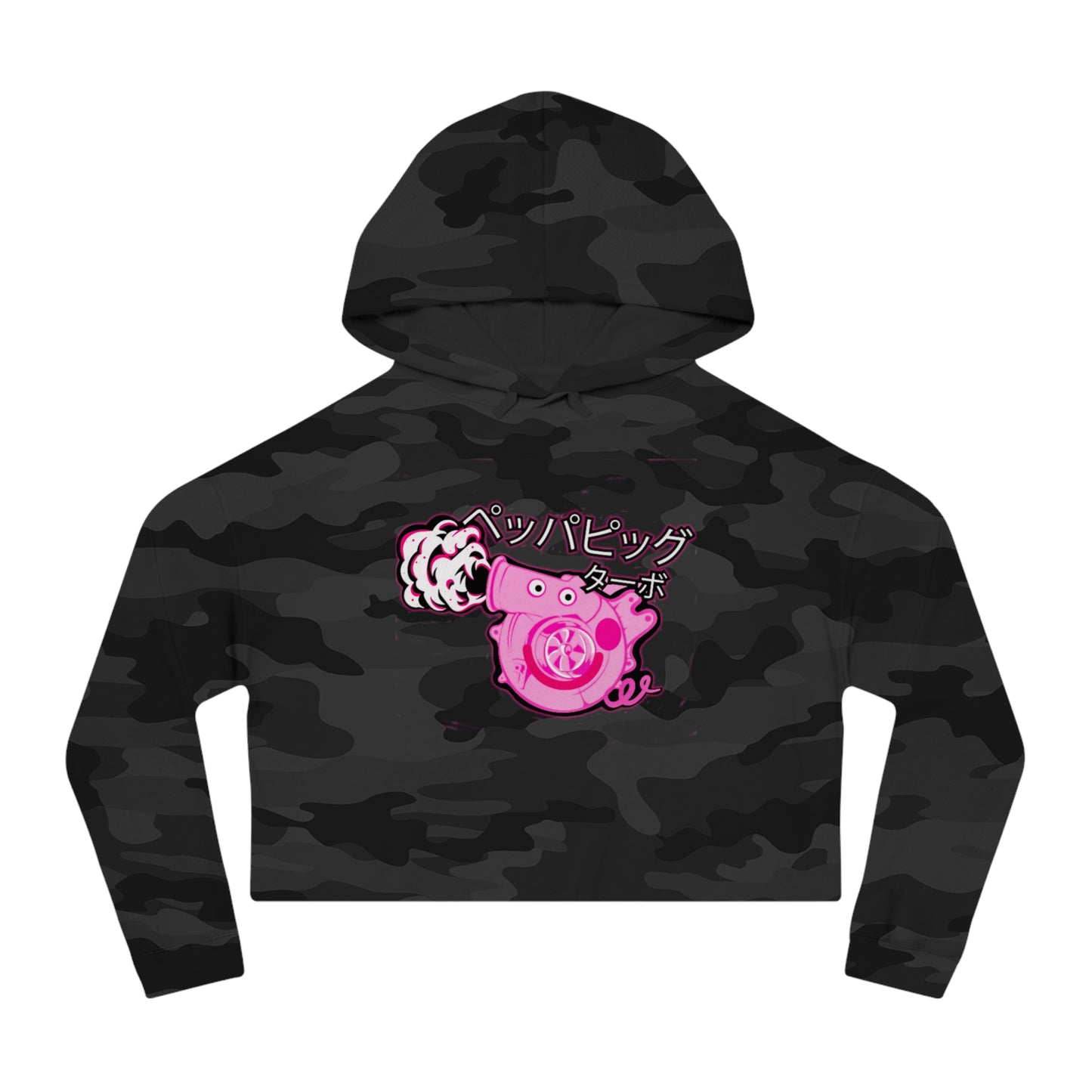 r0cean11 - P3PP@ TURBO - Womens Cropped Hooded Sweatshirt