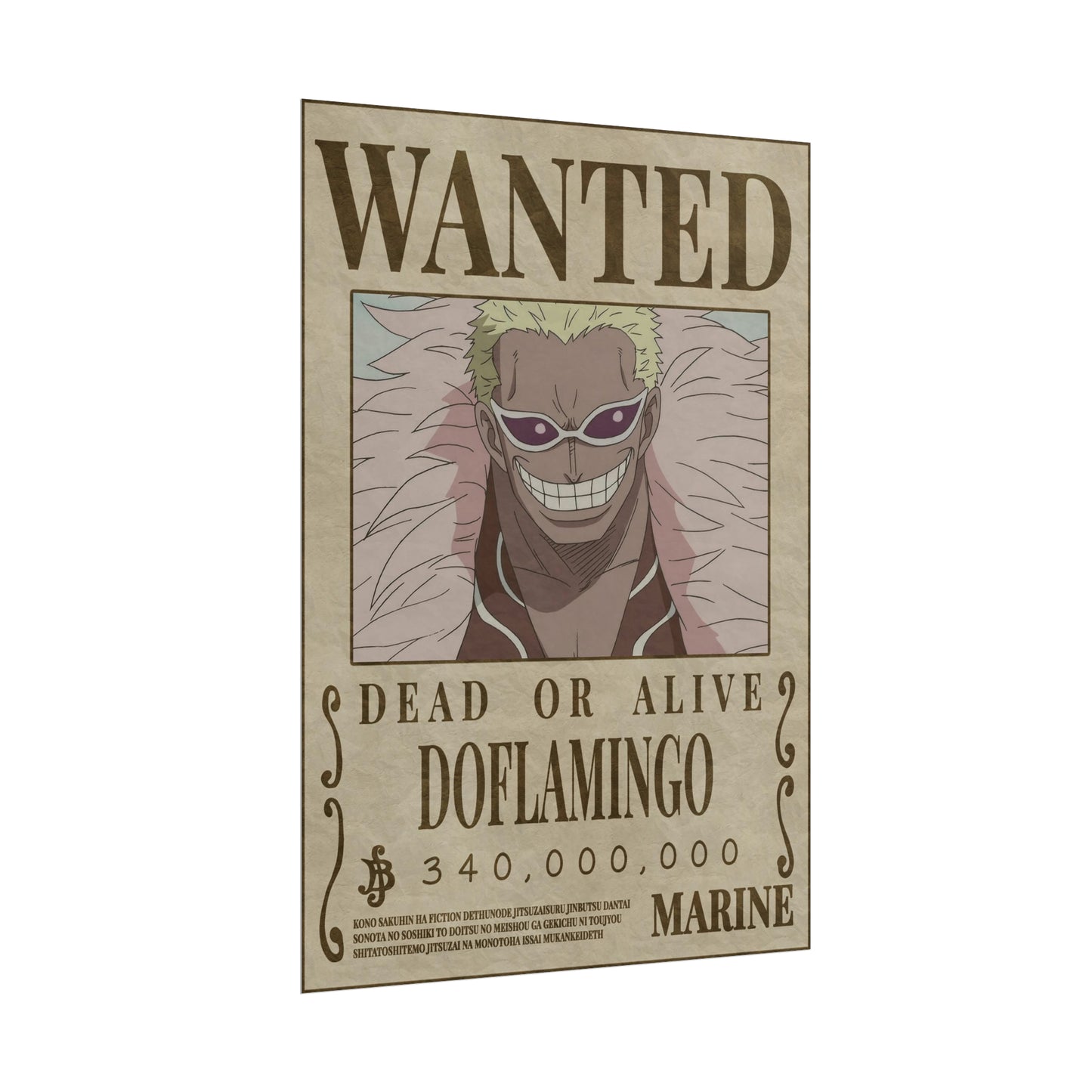 One Piece - Doflamingo Wanted Poster