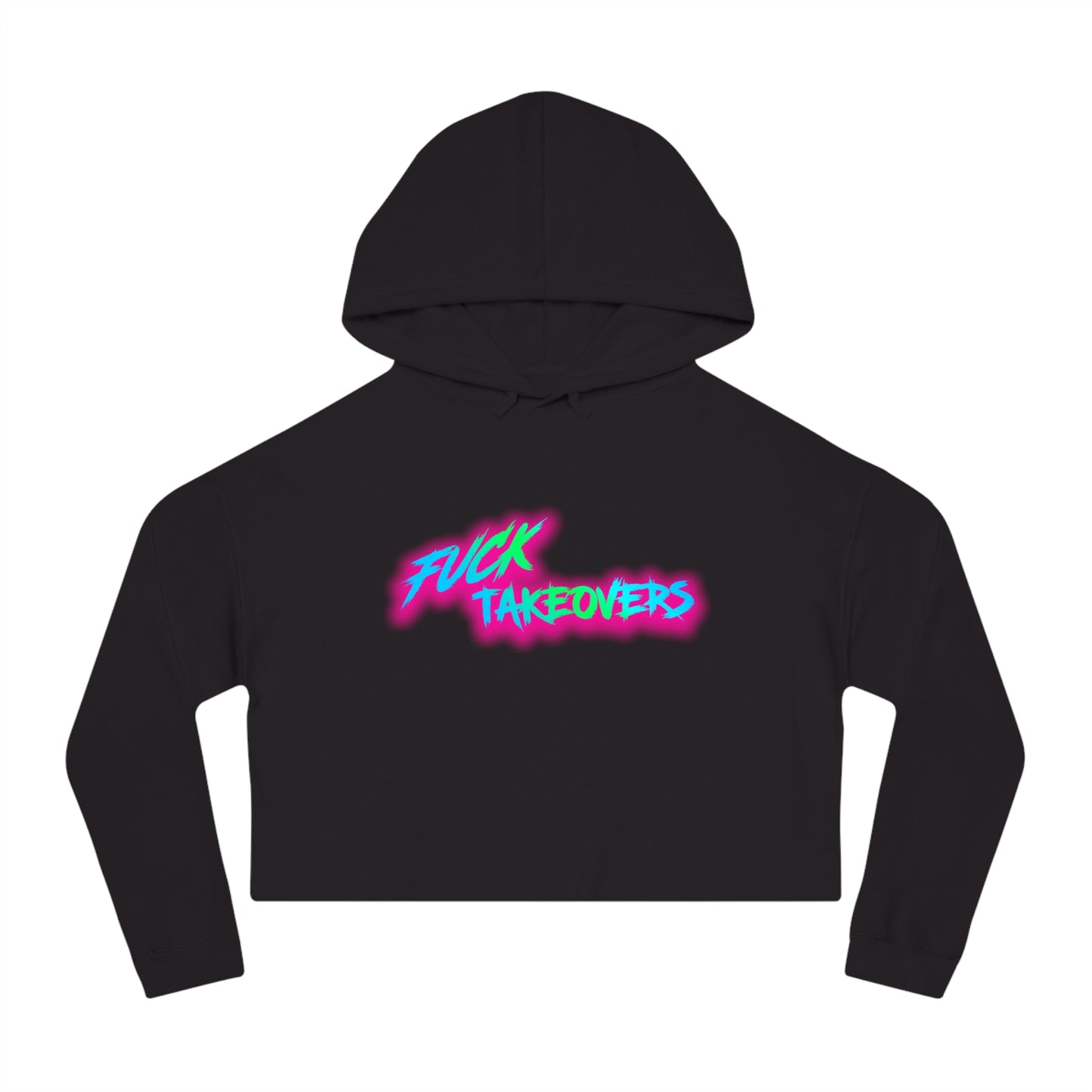 r0cean11 - F*ck Takeovers - Womens Cropped Hoodie