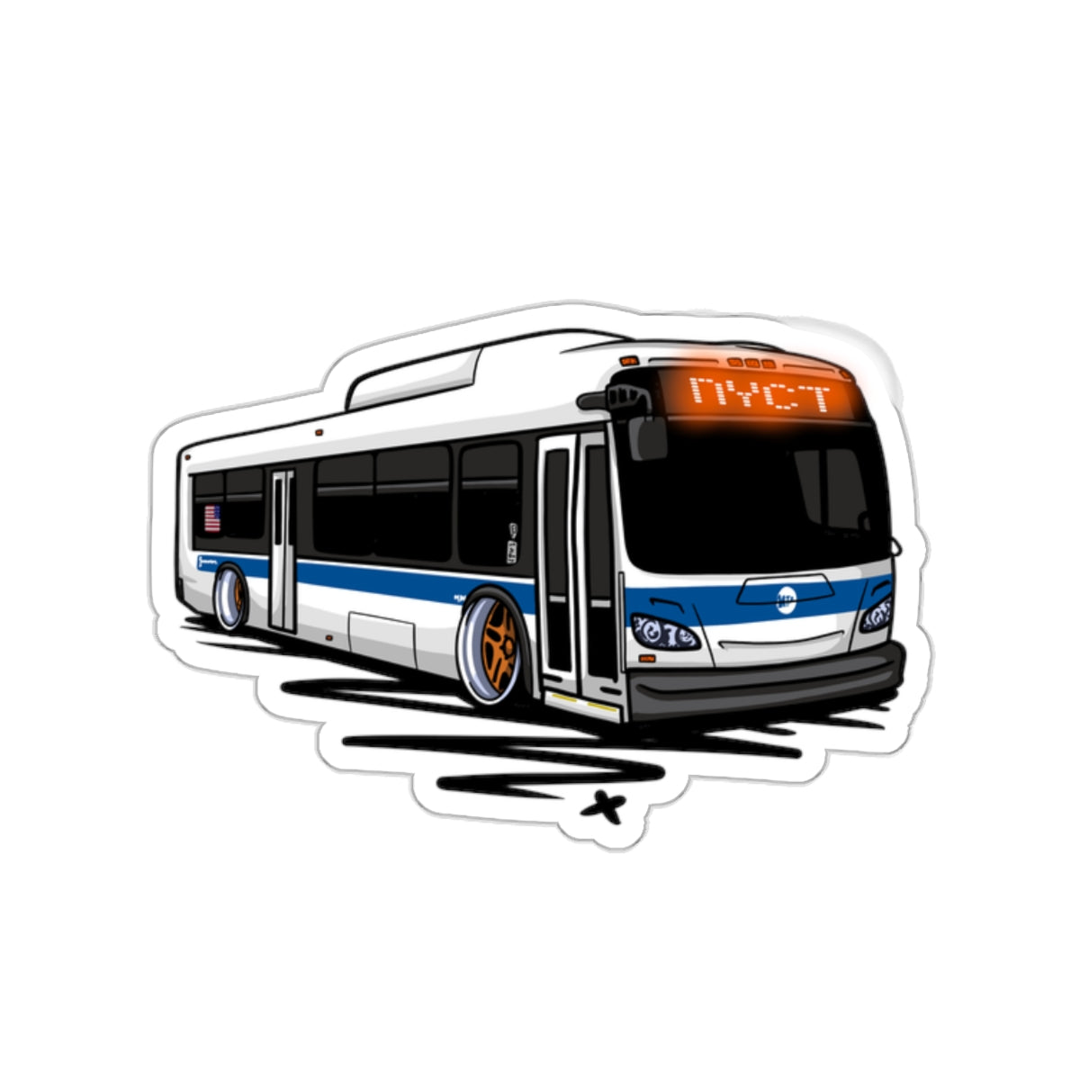 Sxetched X r0cean11 - NYCT - Sticker