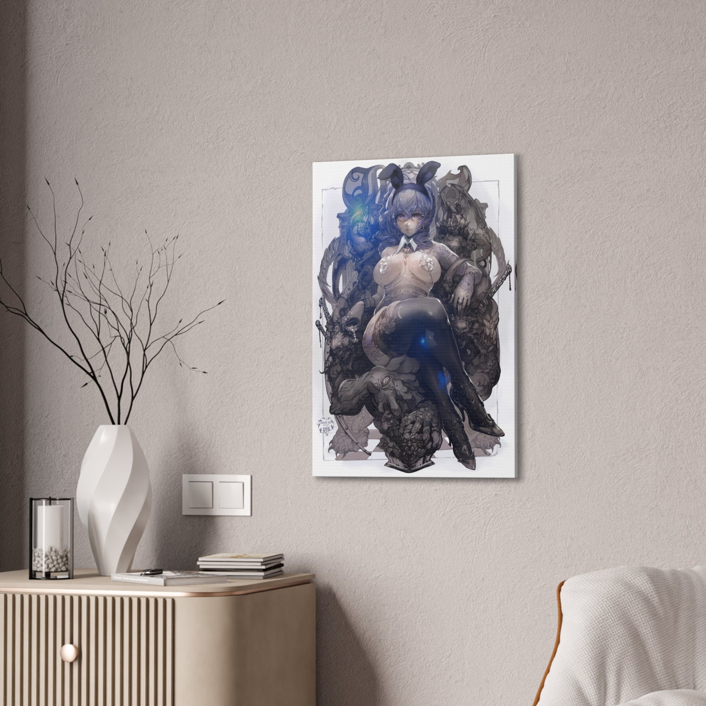 Ghost In The Shell Bunny - Fine Art Canvas