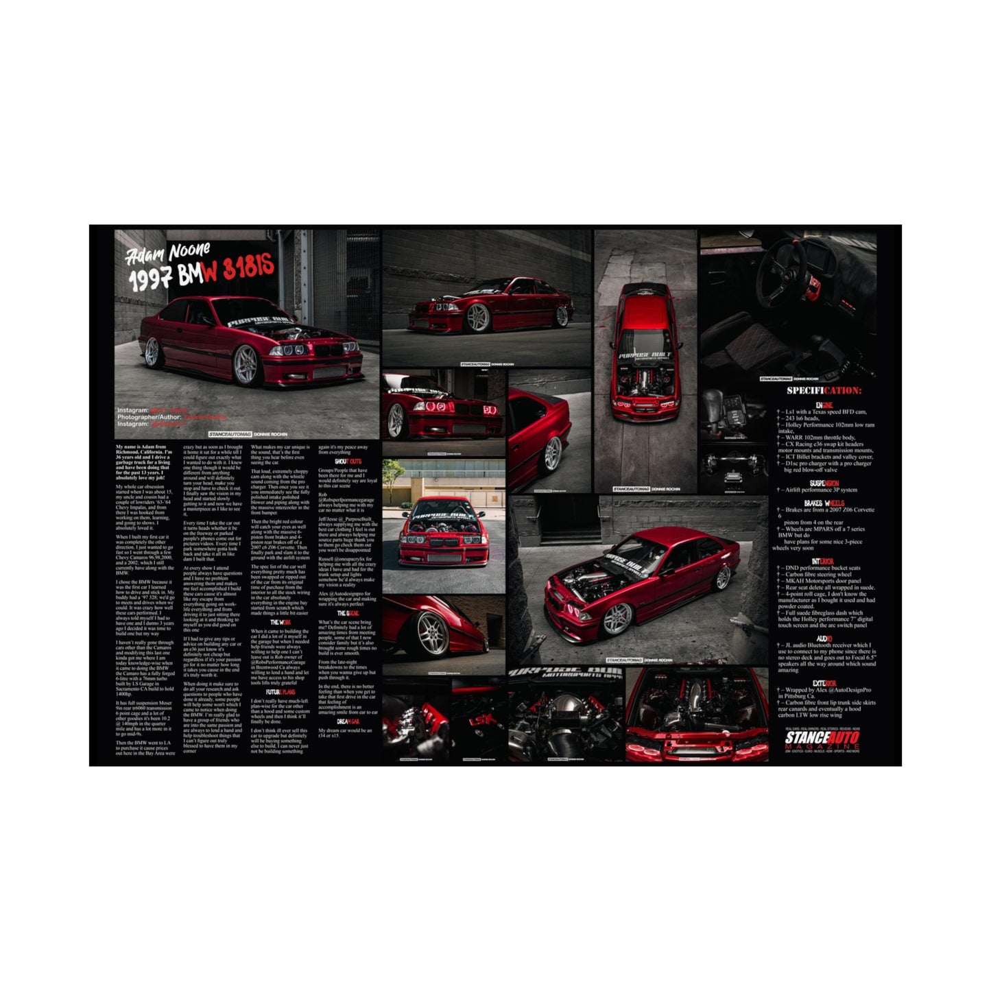 Stance Auto Magazine - 1997 BMW 318is - Poster