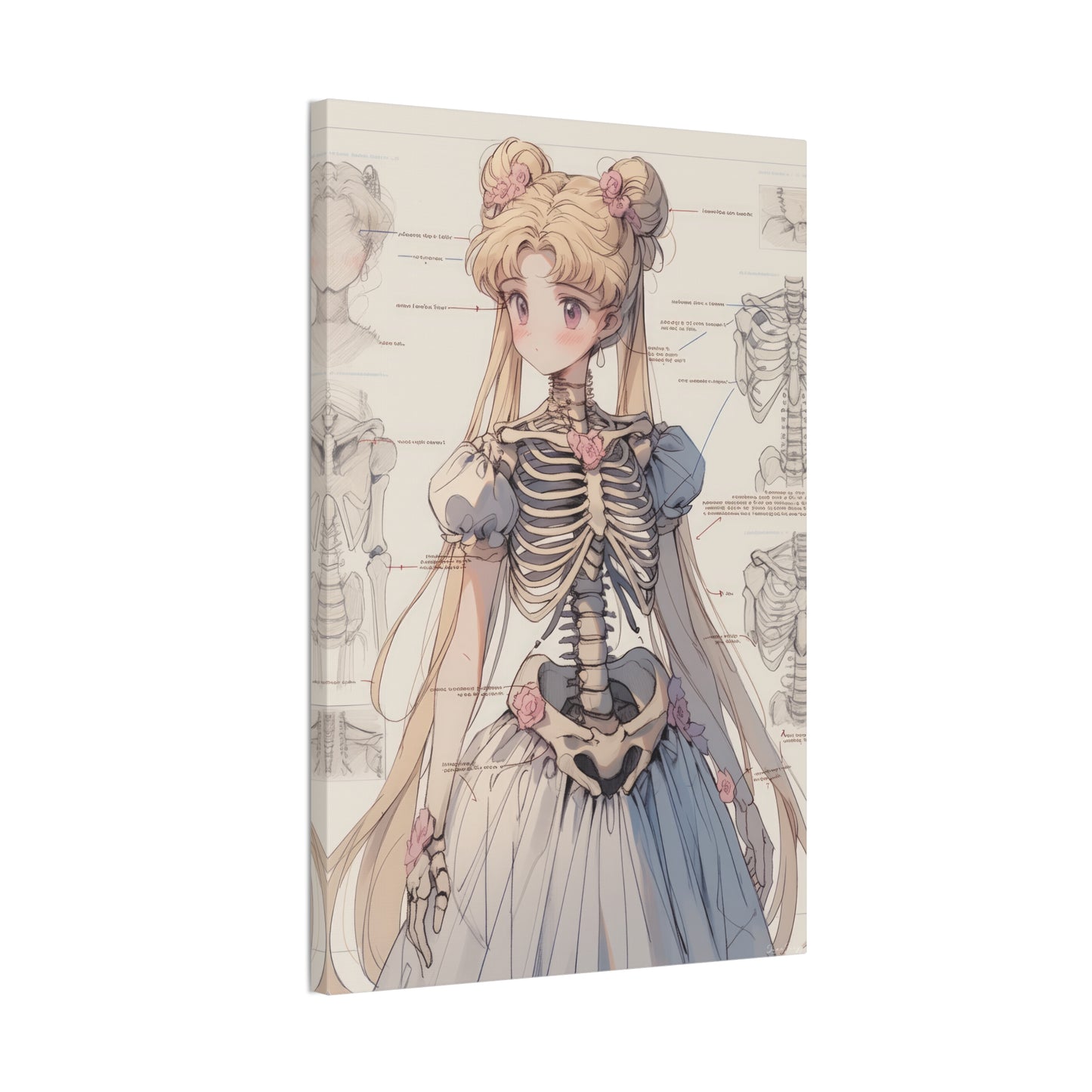 Sailor Moon - Sailor Moon Skeleton V2 - Fine Art Canvas