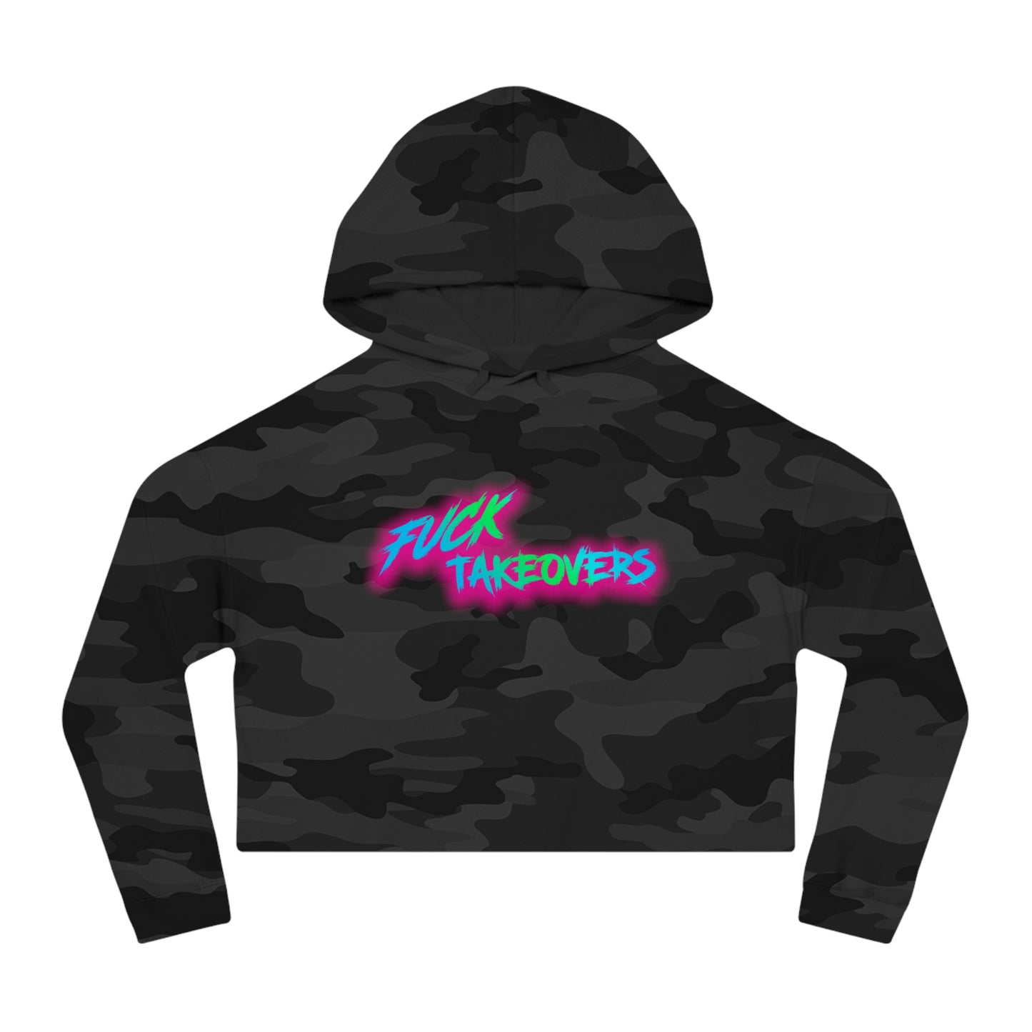 r0cean11 - F*ck Takeovers - Womens Cropped Hoodie