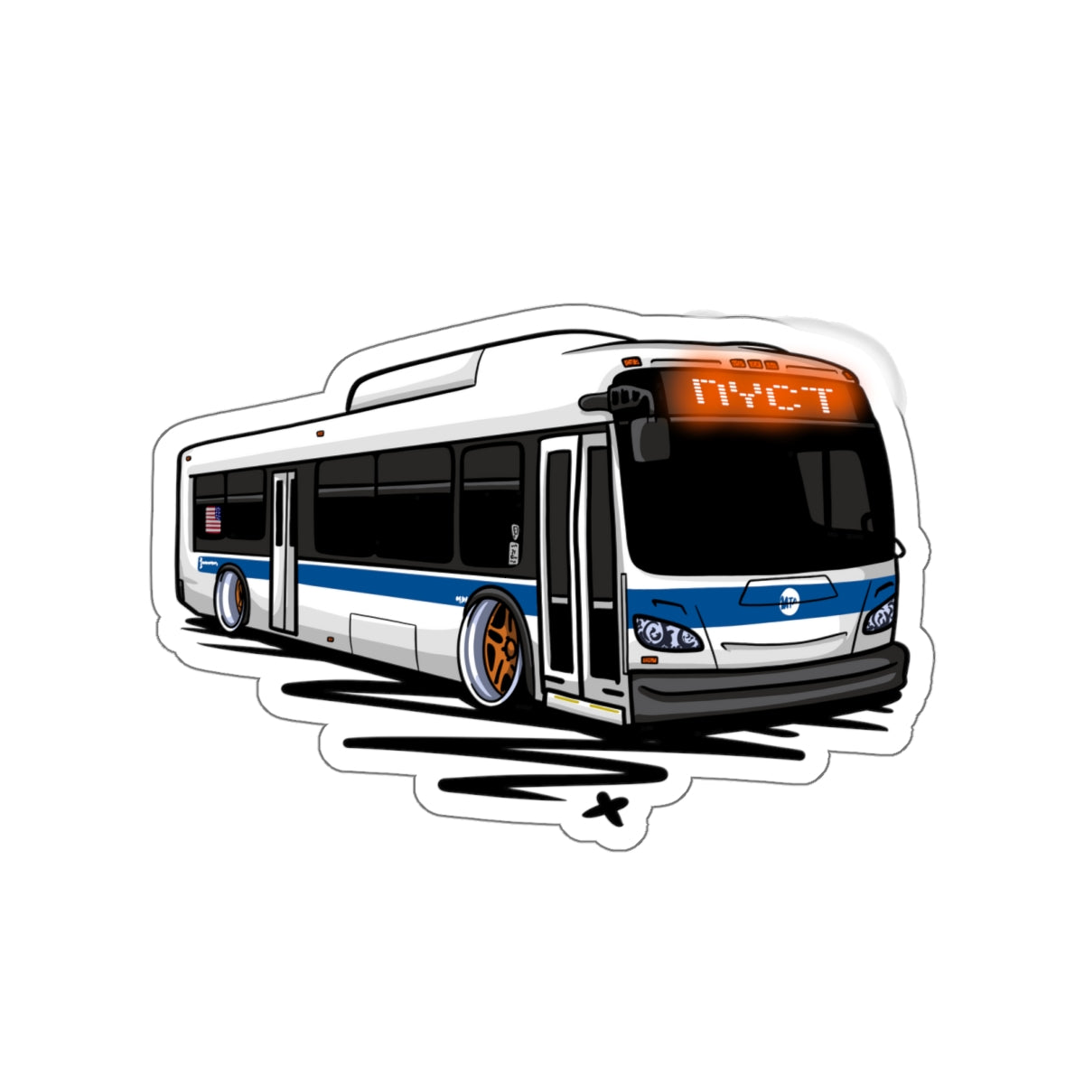 Sxetched X r0cean11 - NYCT - Sticker