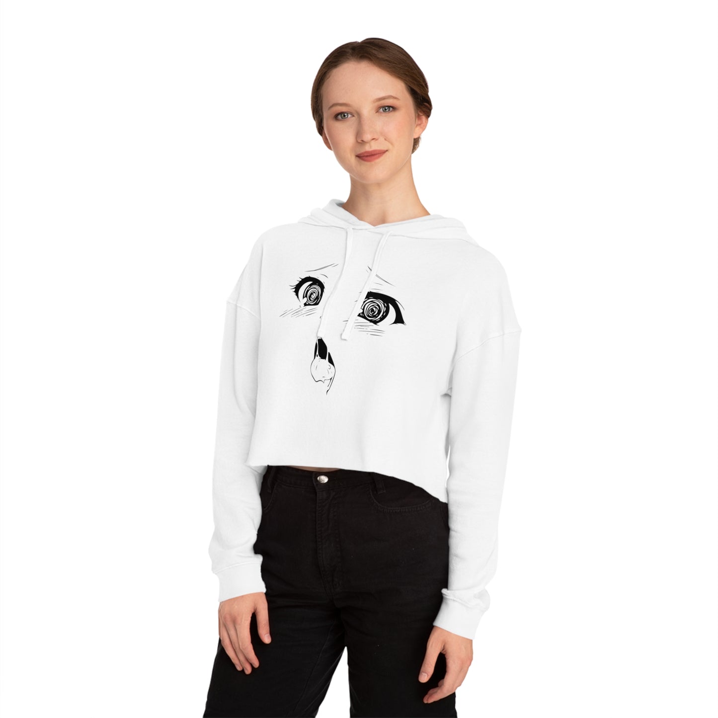 r0cean11 - Ahegao - Womens Cropped Hoodie