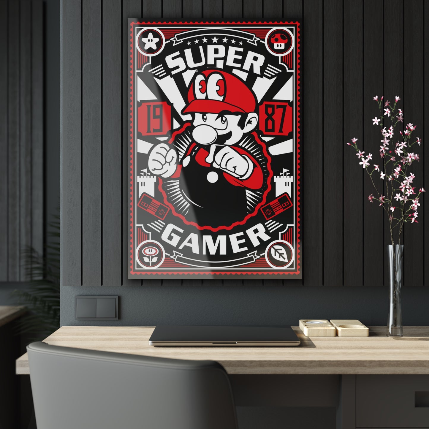 Mario - Super Gamer - Acrylic Print