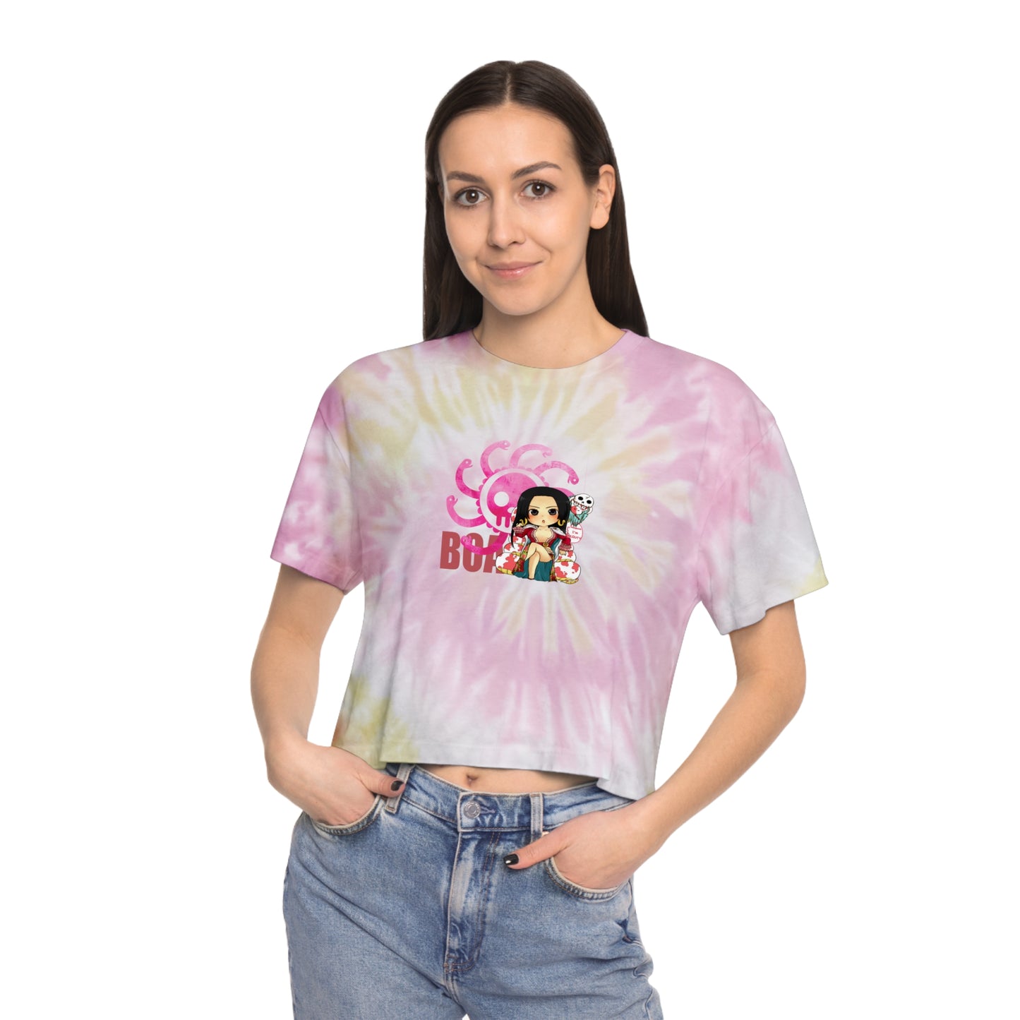 One Piece - Boa - Womens Tie-Dye Crop Tee
