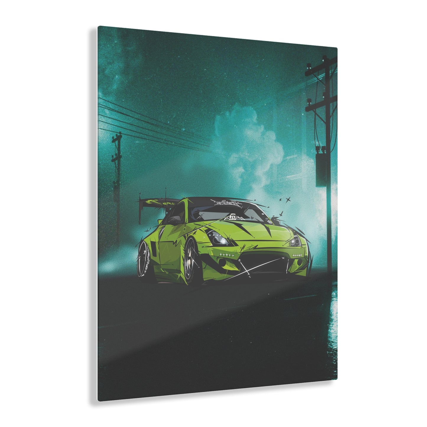 Kid Tweak X r0cean11 - 350Z "Green Goblet - Acrylic Print