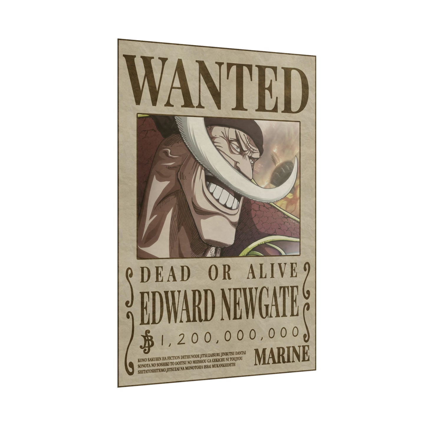 One Piece - Edward Newgate Wanted Poster