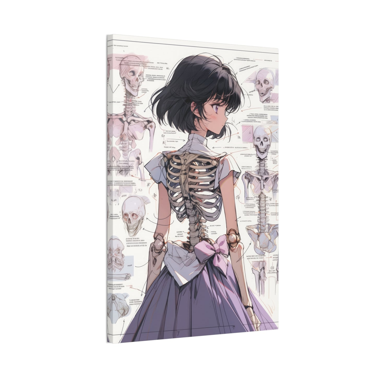 Sailor Moon - Sailor Saturn Skeleton - Fine Art Canvas