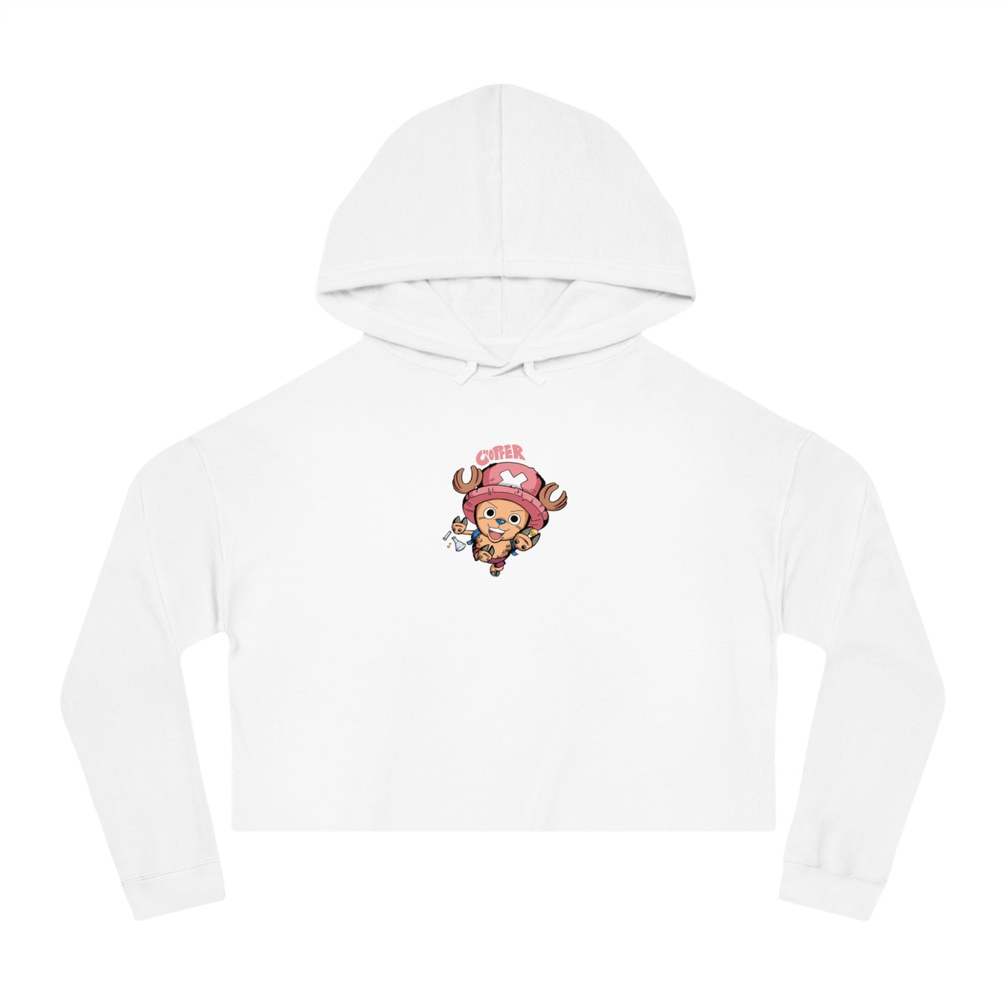 One Piece - Chopper - Womens Cropped Hooded Sweatshirt