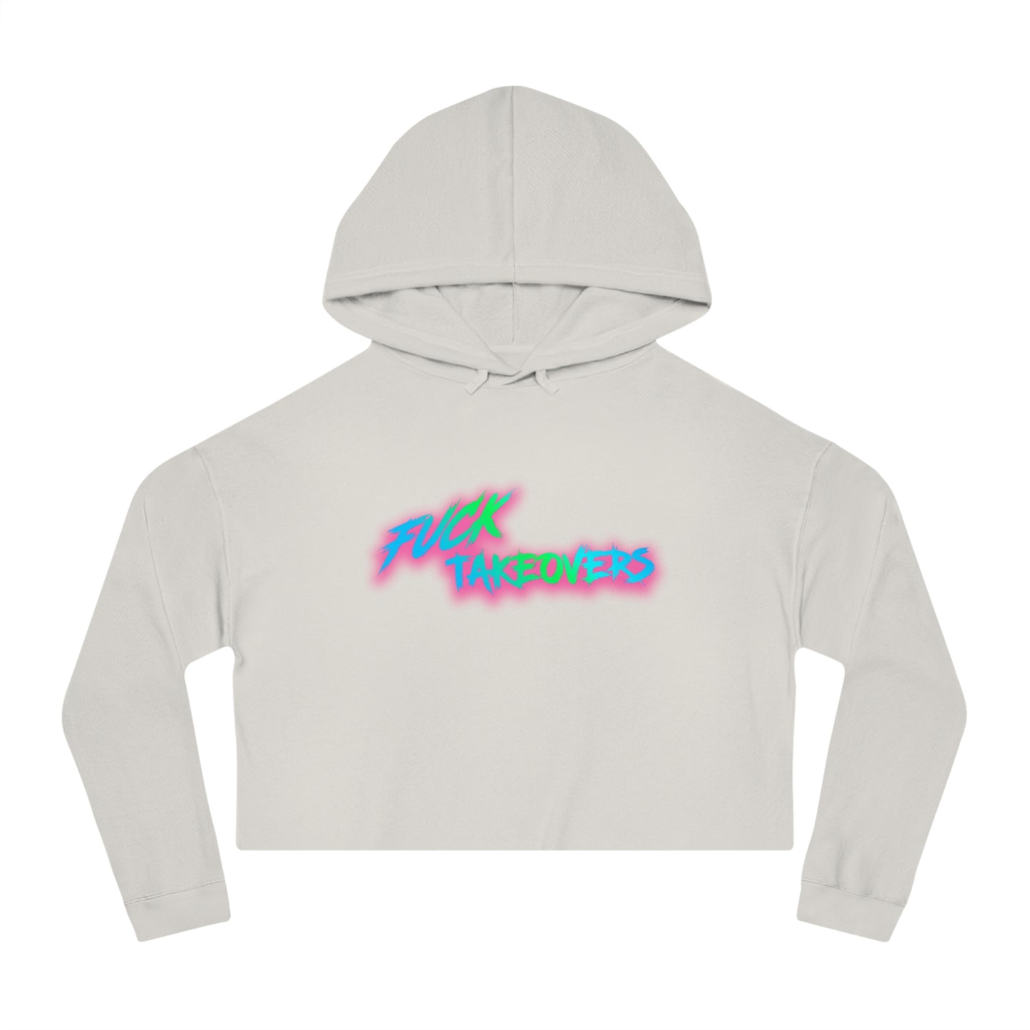 r0cean11 - F*ck Takeovers - Womens Cropped Hoodie