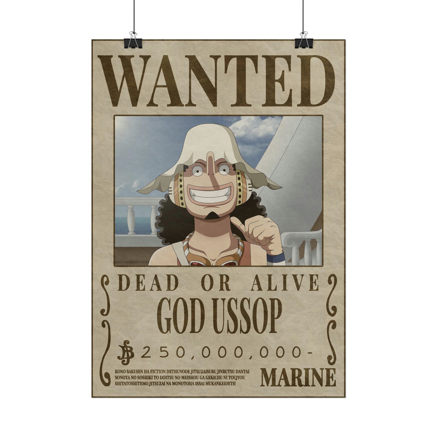 One Piece - God Ussop Wanted Poster
