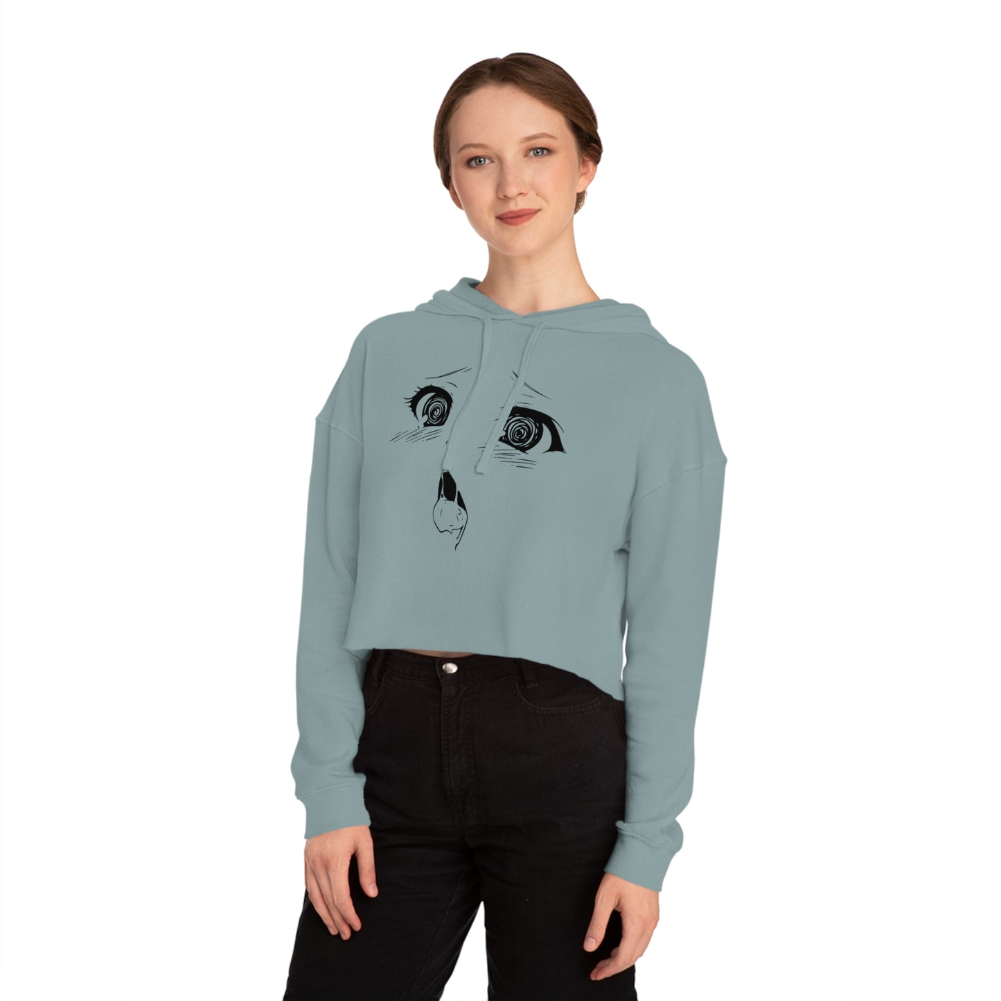 r0cean11 - Ahegao - Womens Cropped Hoodie