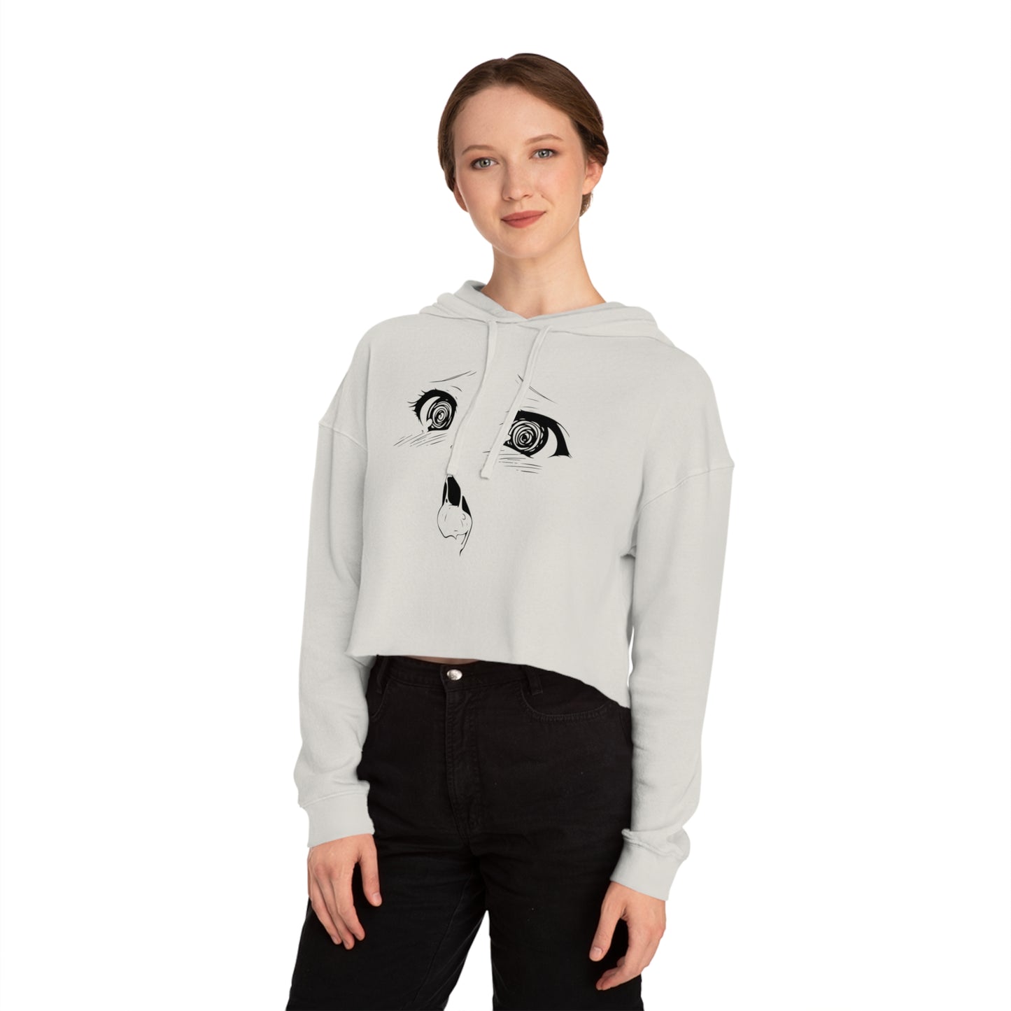 r0cean11 - Ahegao - Womens Cropped Hoodie