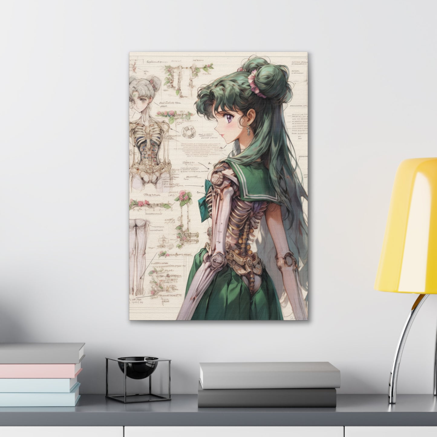 Sailor Moon - Sailor Pluto Skeleton - Fine Art Canvas
