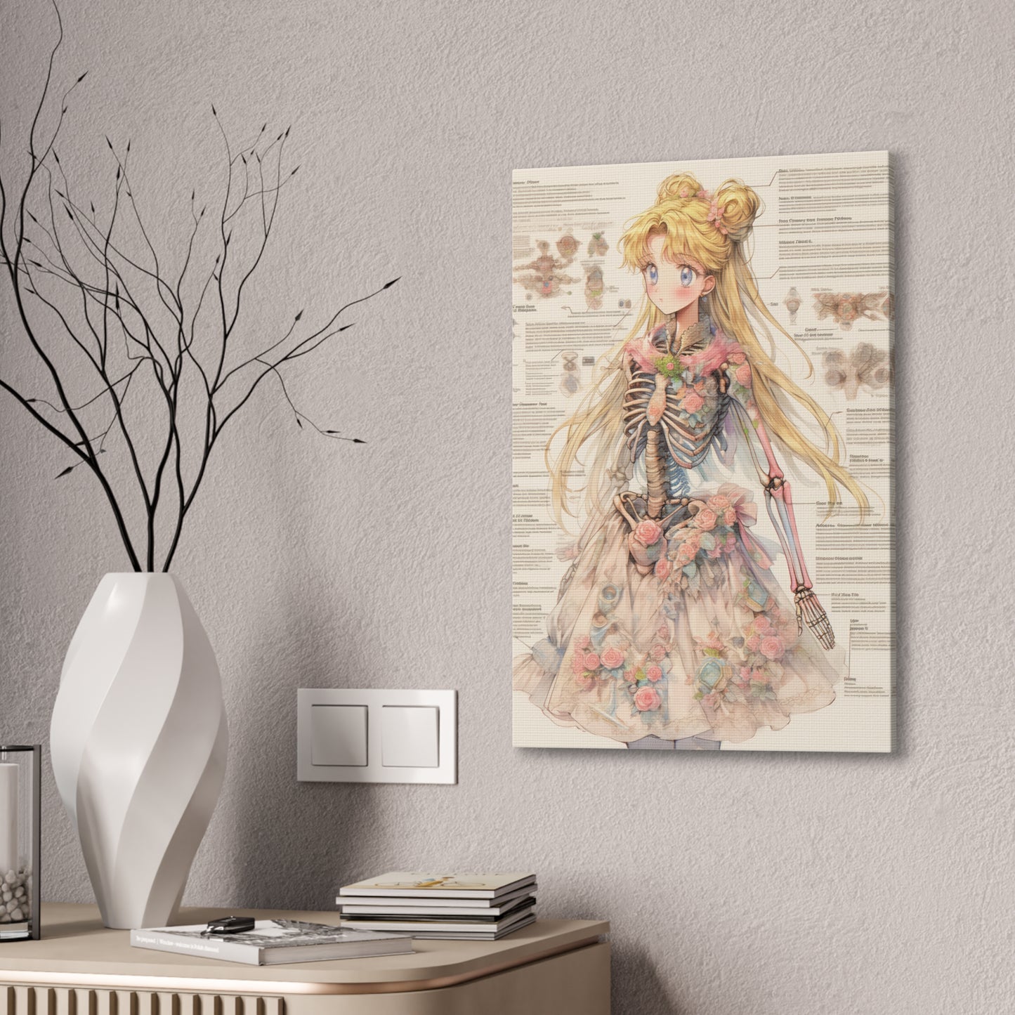 Sailor Moon - Sailor Moon Skeleton V1 - Fine Art Canvas