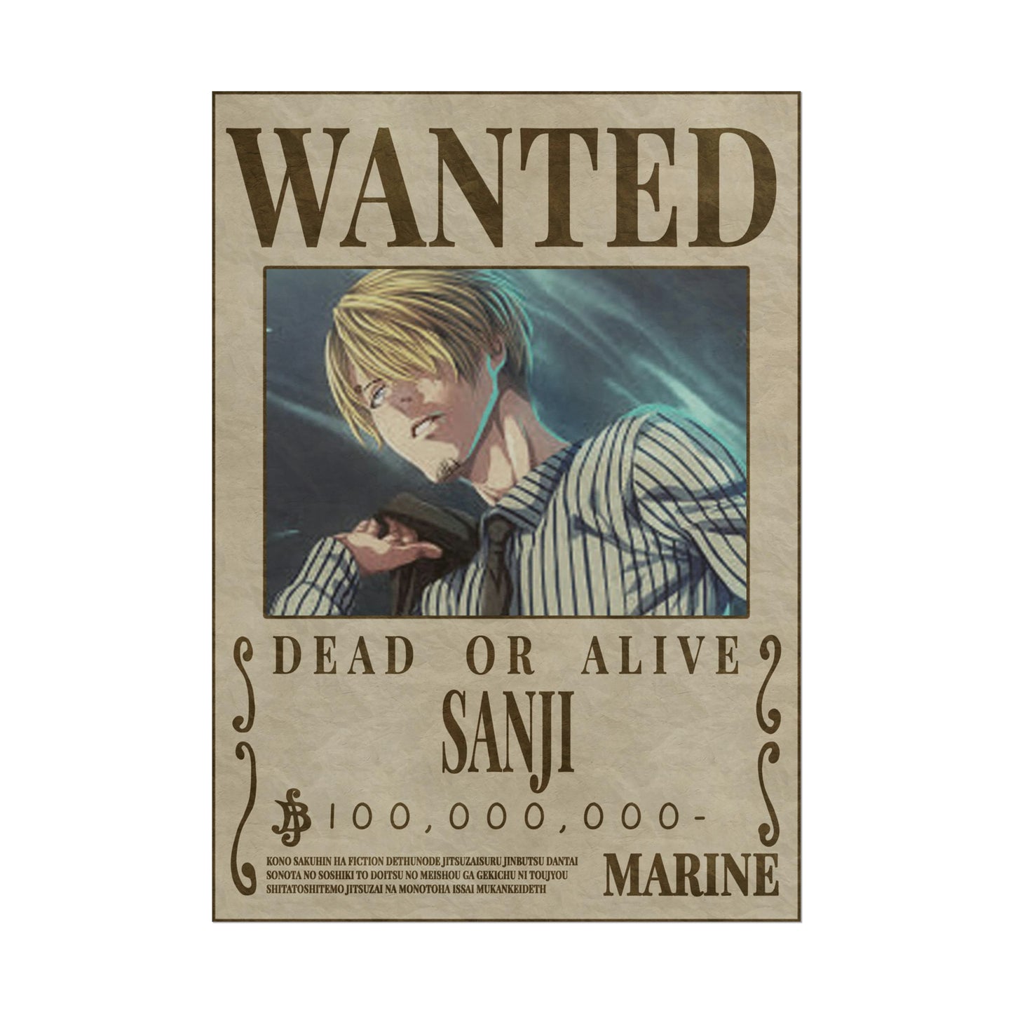 One Piece - Sanji Wanted Poster