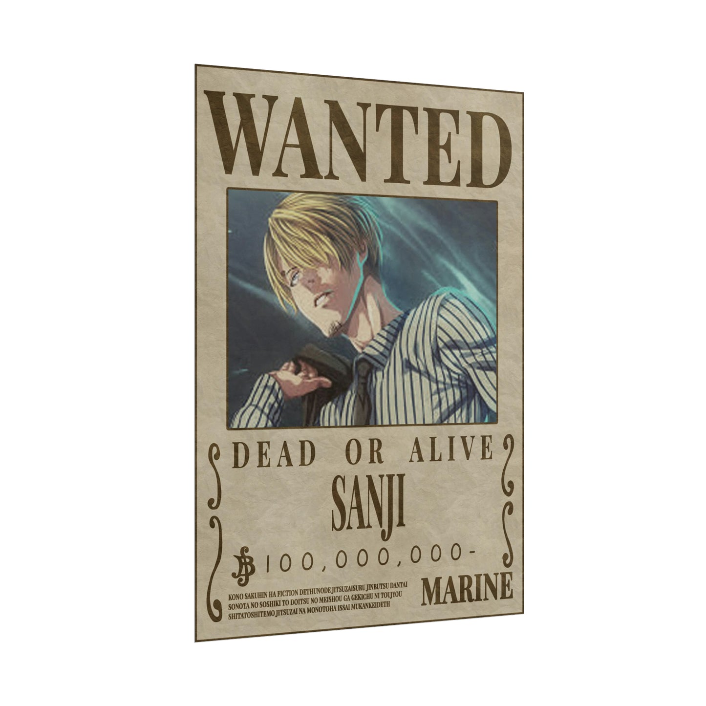 One Piece - Sanji Wanted Poster