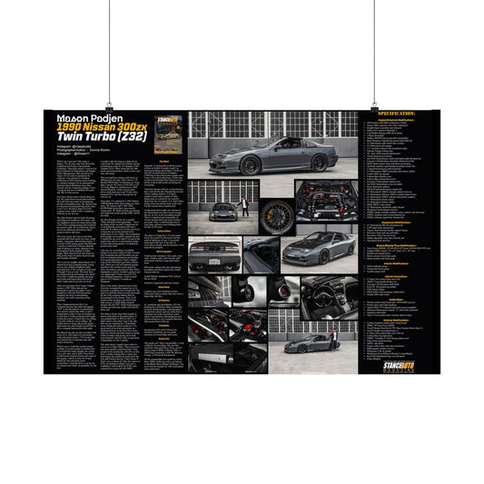 Stance Auto Magazine - 1990 Nissan 300zx Twin Turbo (Z32) - Poster