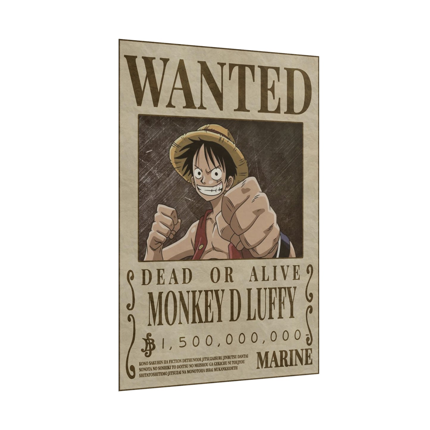 One Piece - Monkey D Luffy Wanted Poster