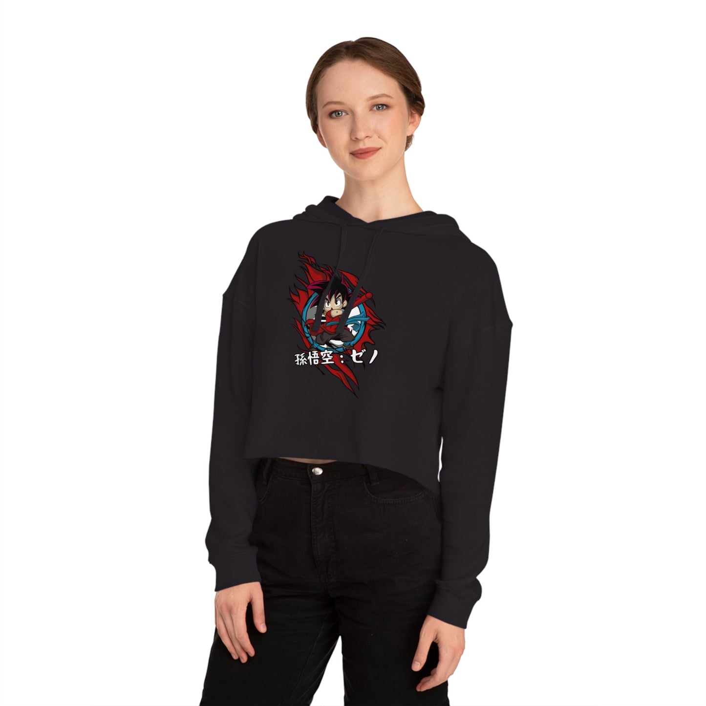 Dragon Ball - Kid Goku - Womens Cropped Hoodie