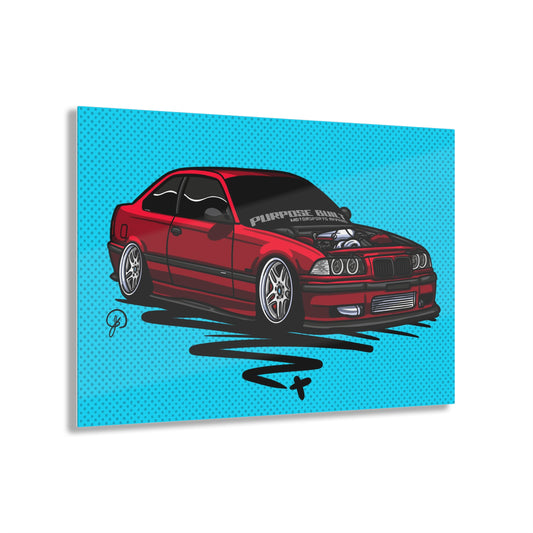 Sxetched X r0cean11 - 1997 BMW 318is - Acrylic Print