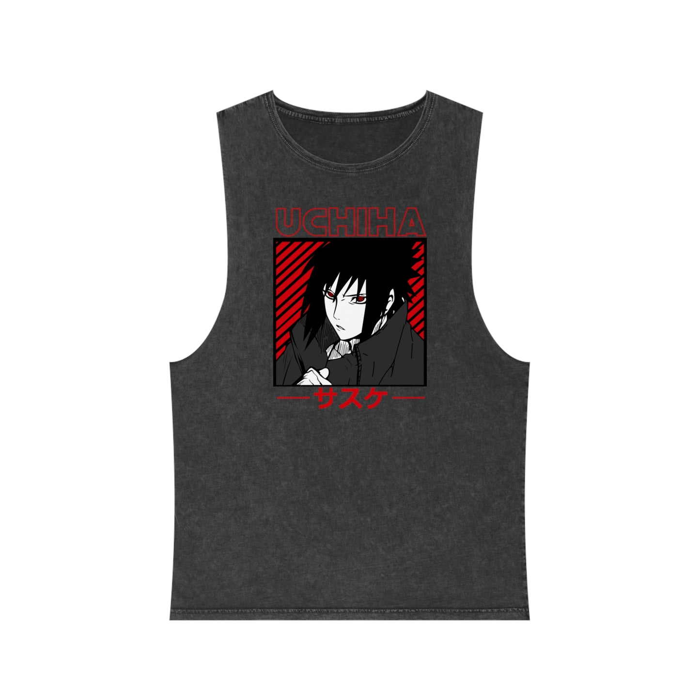 Naruto - Uchiha - Stonewash Tank Top