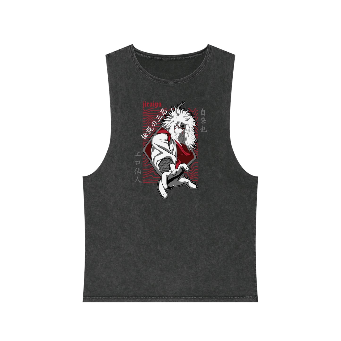 Naruto - Jiraiya - Stonewash Tank Top