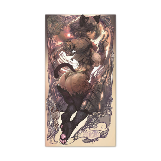 Attack on Titan - Mikasa Kitten Variation - Fine Art Canvas