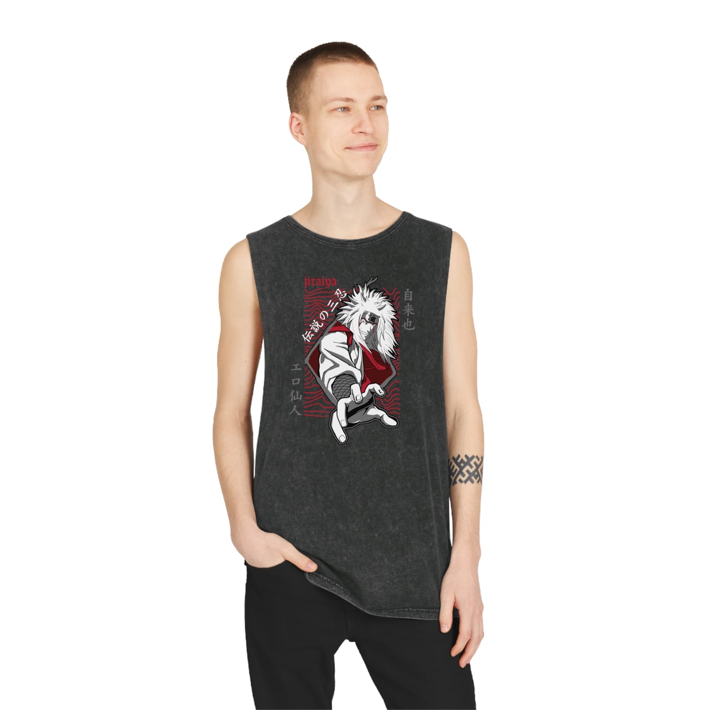 Naruto - Jiraiya - Stonewash Tank Top