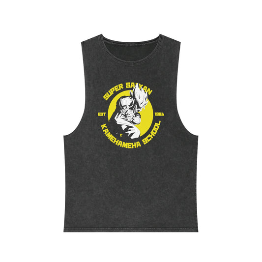 Dragon Ball - Kamehameha School - Stonewash Tank Top