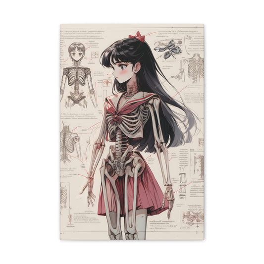 Sailor Moon - Sailor Mars Skeleton V2 - Fine Art Canvas