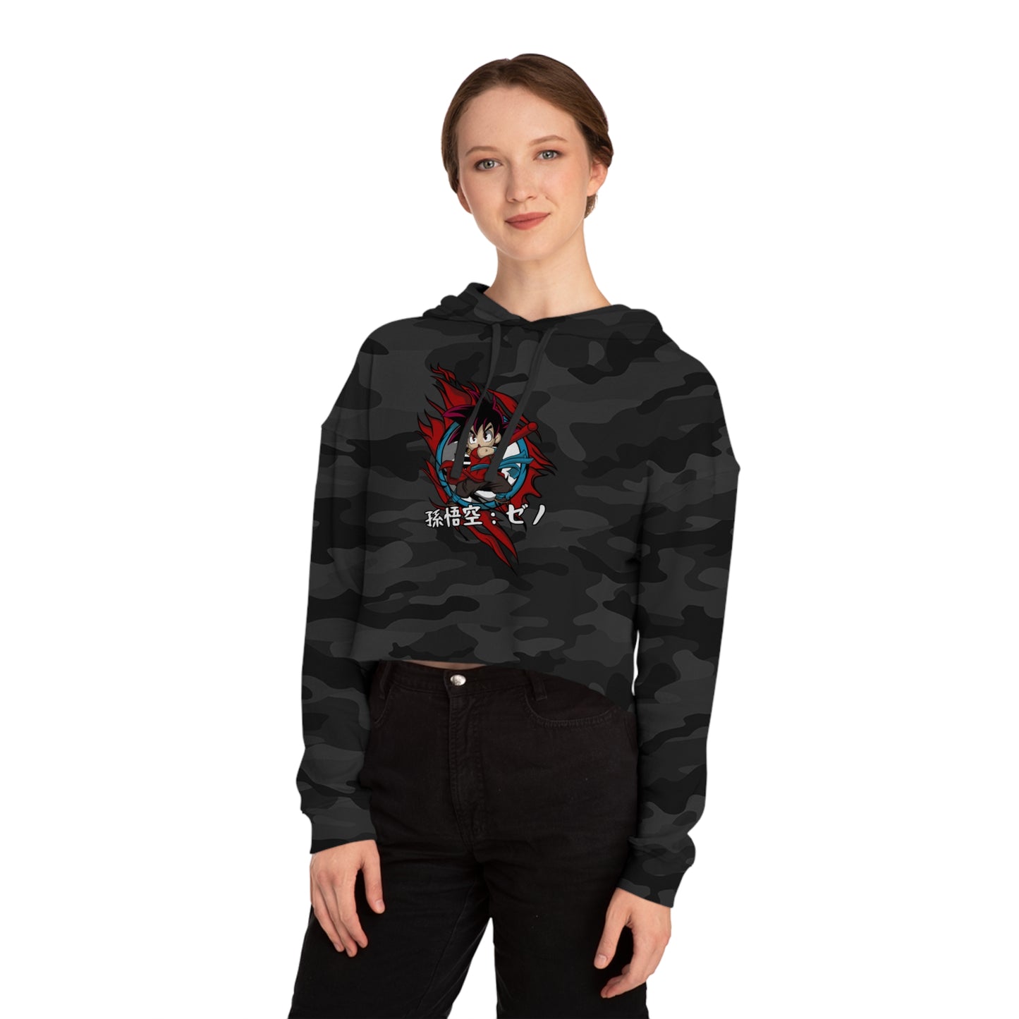 Dragon Ball - Kid Goku - Womens Cropped Hoodie