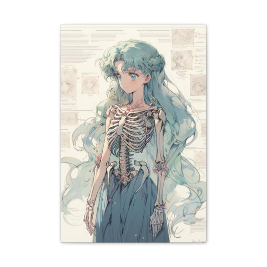 Sailor Moon - Sailor Neptune Skeleton - Fine Art Canvas