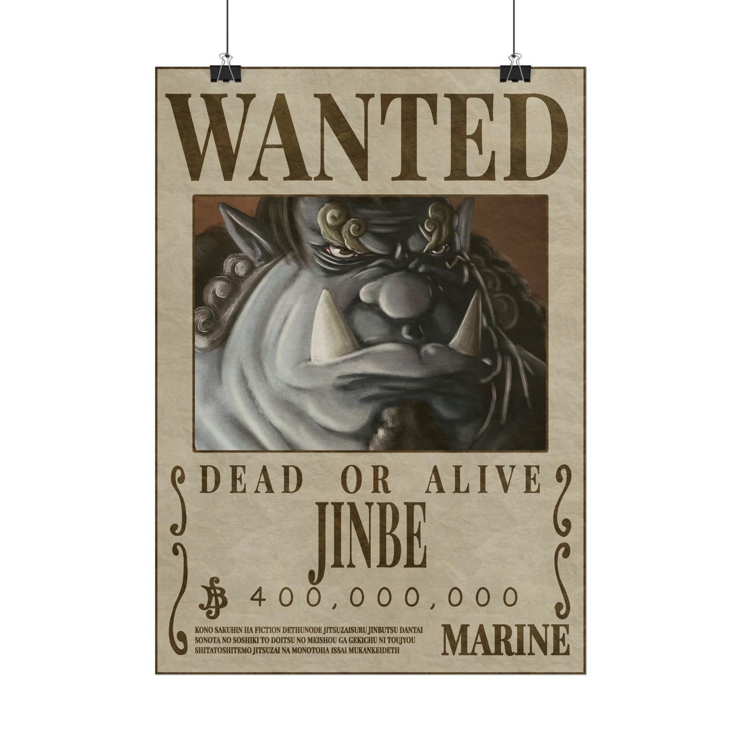 One Piece - Jinbe Wanted Poster