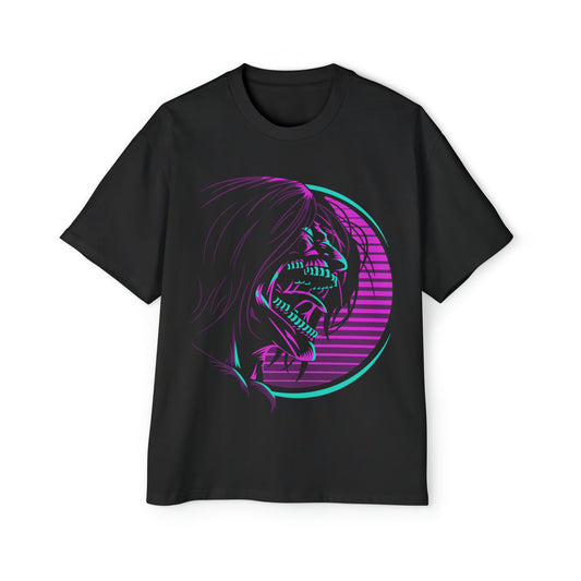 Attack on Titan - Eren Yeager Vaporwave - Heavy Oversized Tee