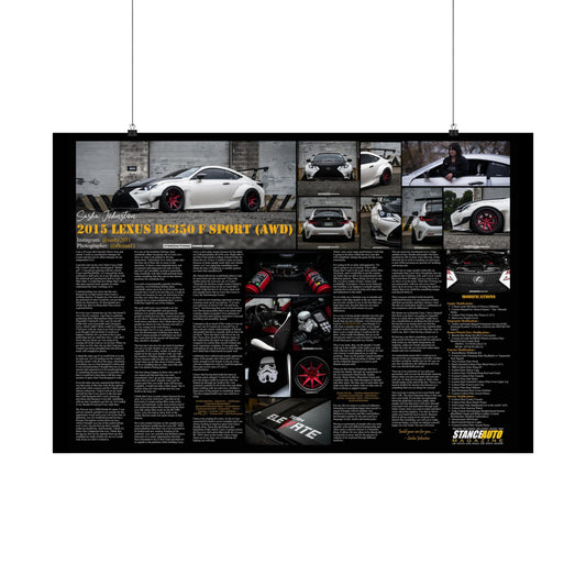 Stance Auto Magazine - 2015 Lexus RC350 F Sport - Poster