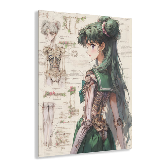 Sailor Moon - Sailor Pluto Skeleton - Acrylic Print