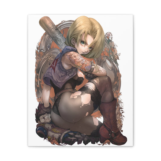 Dragon Ball - Android 18 Bat - Fine Art Canvas