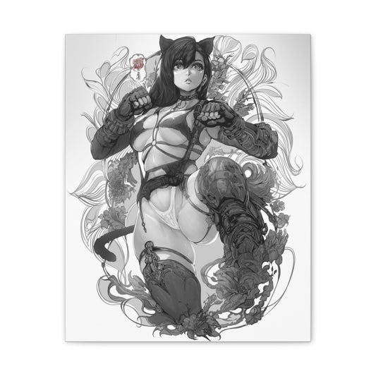 Final Fantasy 7 - Tifa Kitty Ears - Fine Art Canvas