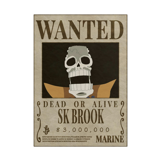 One Piece - SK Brook Wanted Poster