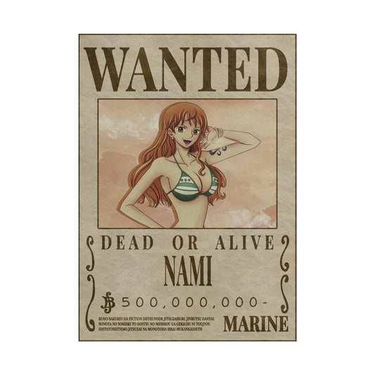 One Piece - Nami Wanted Poster