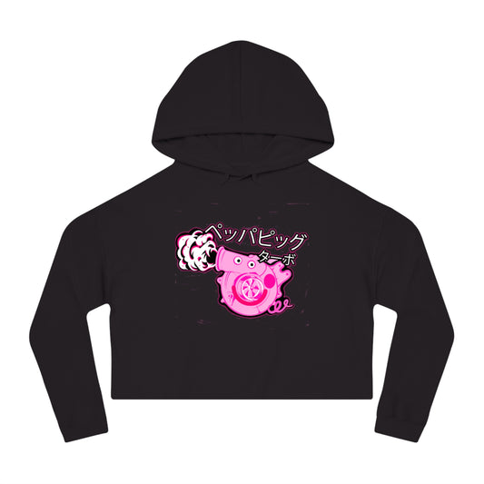r0cean11 - P3PP@ TURBO - Womens Cropped Hooded Sweatshirt