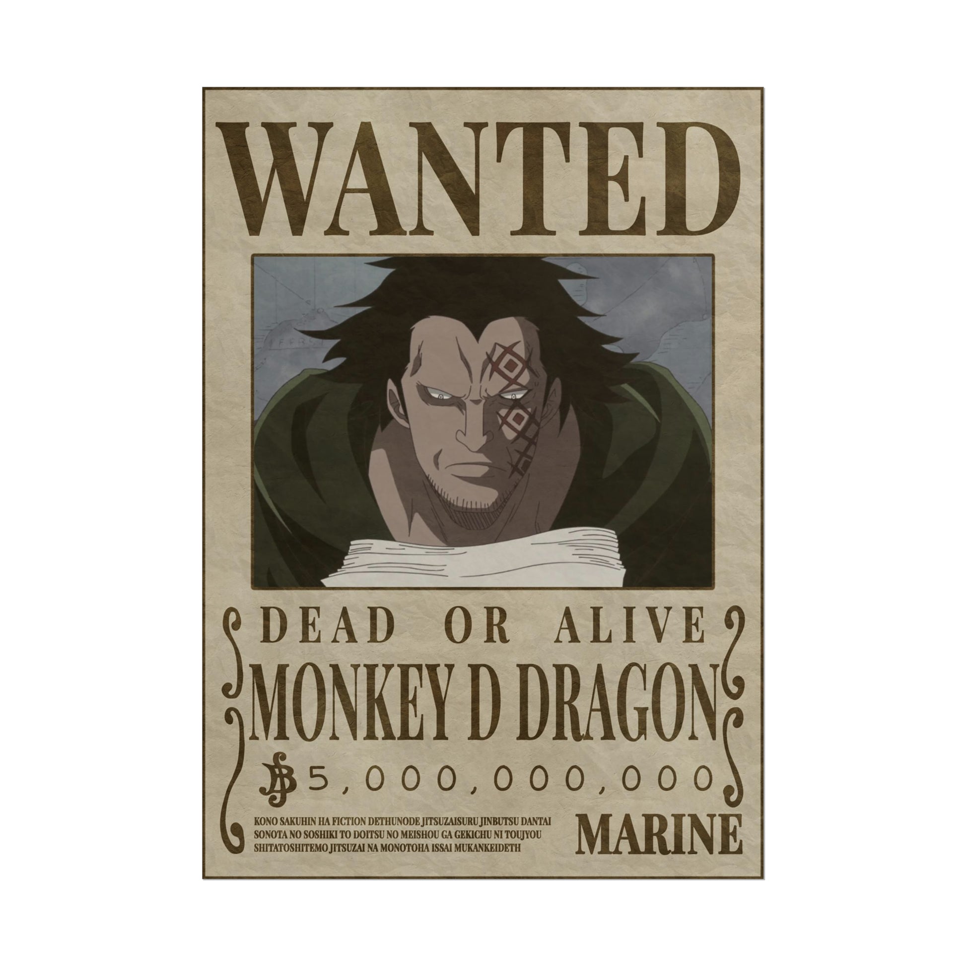 One Piece - Monkey D Dragon Wanted Poster – r0cean11