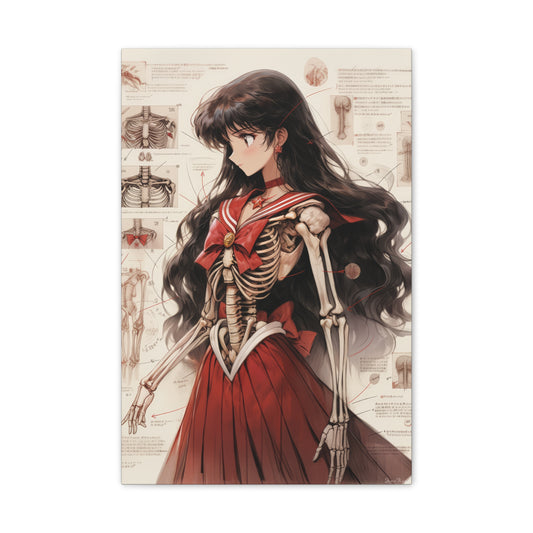 Sailor Moon - Sailor Mars Skeleton V1 - Fine Art Canvas